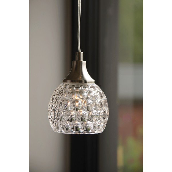 Staklena viseća svjetiljka u mat srebrnoj boji ø11,5x14,5 cm Clear – Markslöjd-image-1
