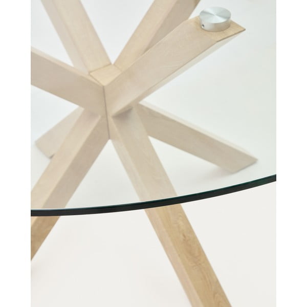 Okrugao blagovaonski stol sa staklenom pločom stola ø 150 cm Argo – Kave Home-image-2