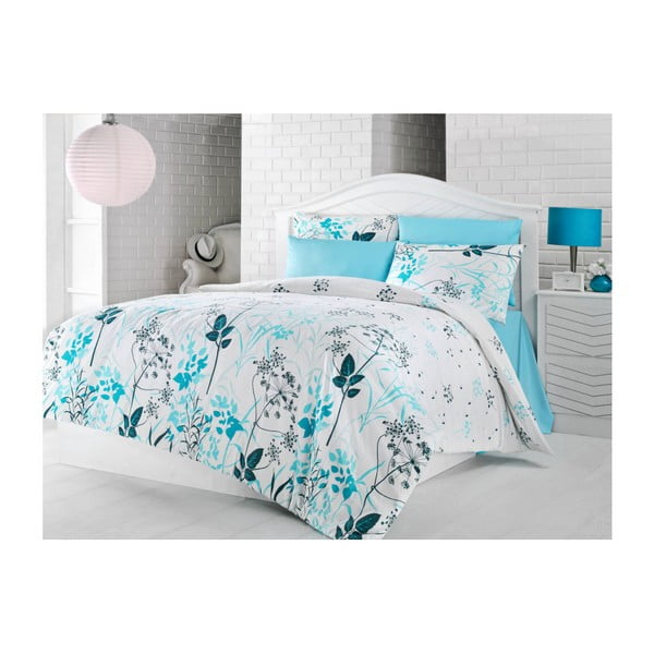 Posteljina za bračne krevete s plahtama Summer Breeze, 200 x 220 cm