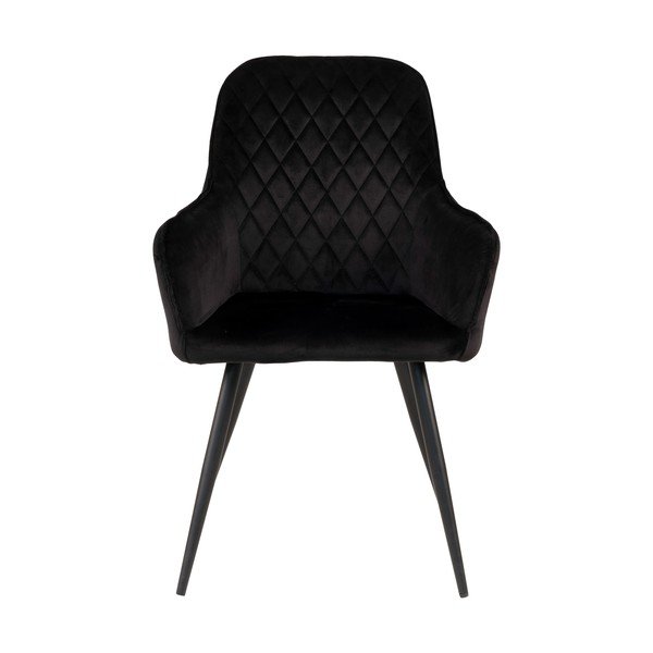 Crne podstavljene blagovaonske stolice u setu s naslonima za ruke 2 kom Harbo – House Nordic-image-2