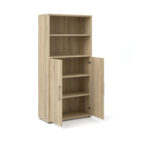 Modularna biblioteka u dekoru hrasta u prirodnoj boji 89x189 cm Prima – Tvilum-image-3