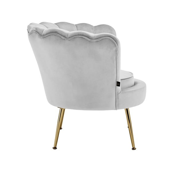 Svijetlo siva baršunasti fotelja Kelsey – Støraa-image-2