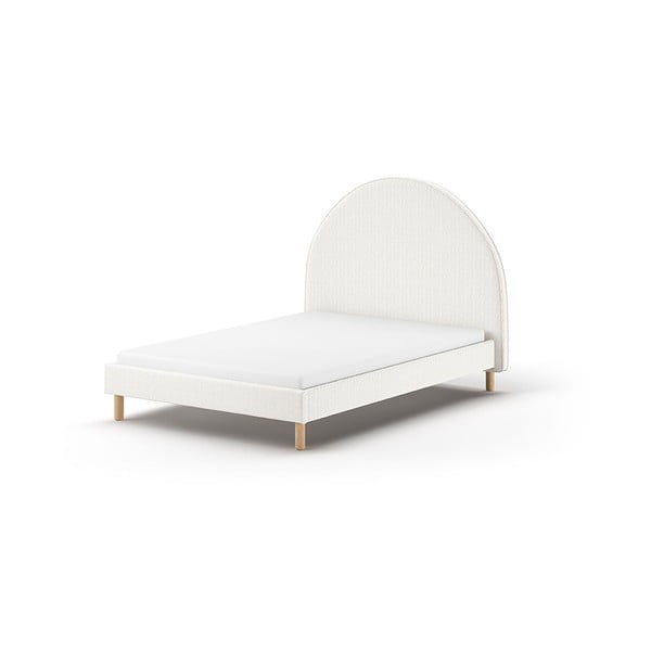 Bijeli tapecirani krevet s podnicom 140x200 cm MOON – Vipack