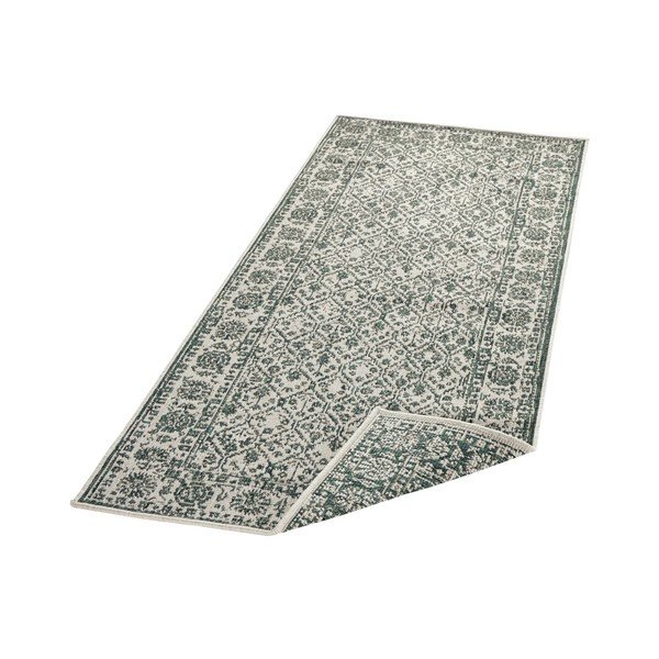 Dvostrani tepih sivo-zelenog uzorka Bougari Curacao, 80 x 250 cm-image-3