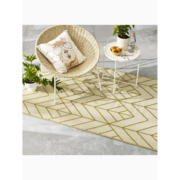 Iznad-zlatni dvostrani vanjski tepih od reciklirane plastične fabrice hab Sydney, 150 x 240 cm-image-3
