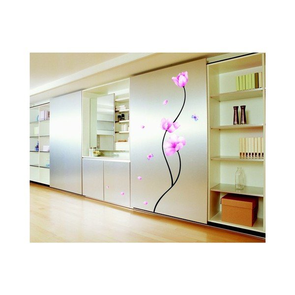 Set naljepnica Ambiance Pink Flowers And Butterflies-image-2