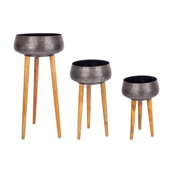 Metalne ručno rađene navlake za tegle u kompletu 3 kom ø 37,5 cm Varanasi – Bizzotto