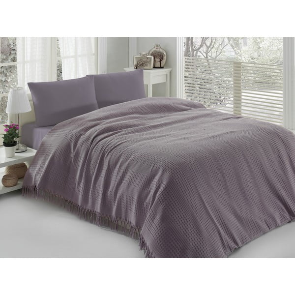 Lagani prekrivač Pique Purple, 180 x 240 cm