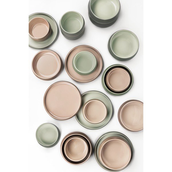 Bež tanjuri u setu 4 kom od kamenine ø 22 cm Terra Rondo – Bonami Selection-image-1