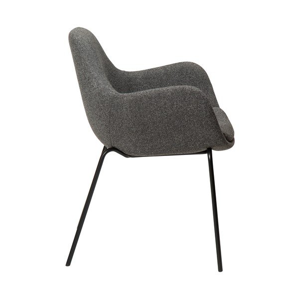 Siva fotelja od bouclé tkanine Zimmer – DAN-FORM Denmark-image-3