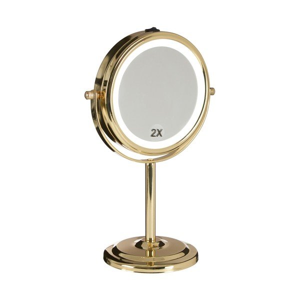 Kozmetičko ogledalo s osvjetljenjem/povećavajuće (s povećanjem 2x) ø 15 cm Cassini – Premier Housewares-image-3