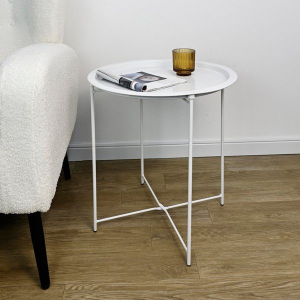 Metalni okrugao pomoćni stol ø 47 cm Hilmar – Yes Everyday-image-1