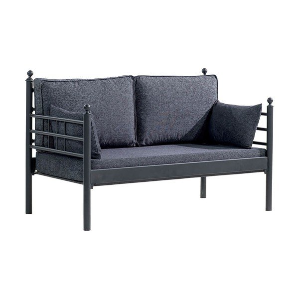 Siva metalna vrtna sofa Manyas – Floriane Garden
