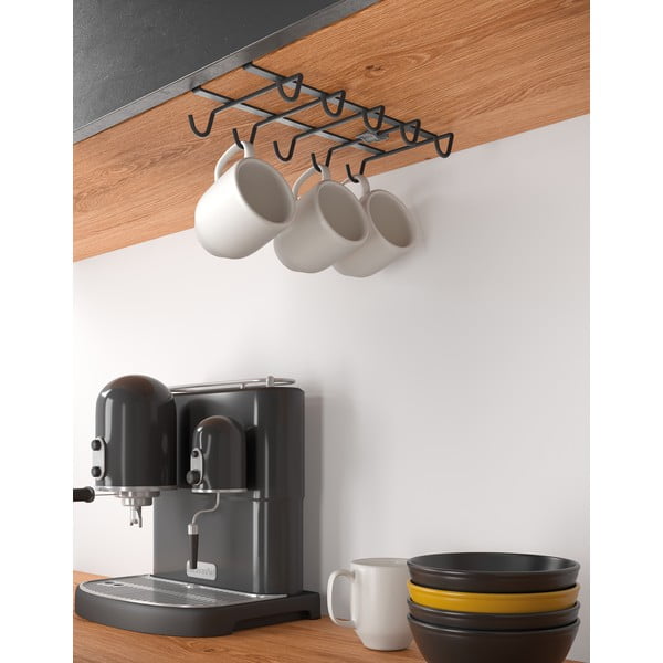 Crni viseći držač za šalice Metaltex My Mug Lava-image-1