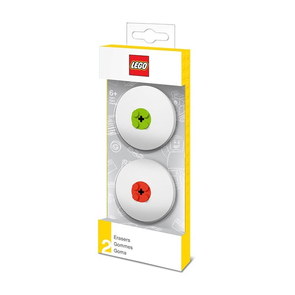 Set od 2 LEGO® Red &amp; Lime gume