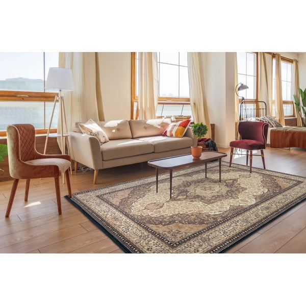 Svjetlo smeđi vuneni tepih 133x180 cm Charlotte – Agnella-image-1