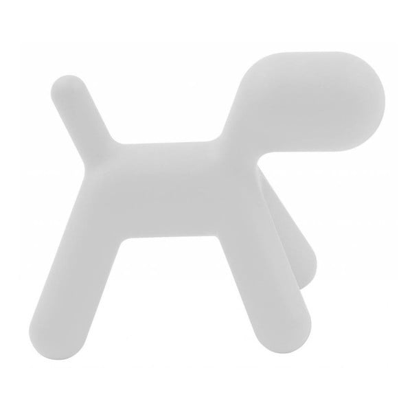 Bijela dječja stolica u obliku psa Magis Puppy, visina 34,5 cm