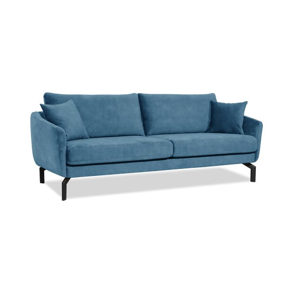 Plava sofa s baršunastom površinom Scandic Magic, širine 230 cm-image-2