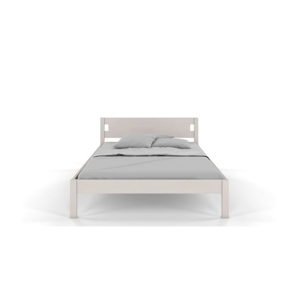 Bijeli bračni krevet od borovine 180x200 cm Laxbaken - Skandica-image-1