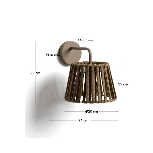 LED zidna vanjska svjetiljka sa solarnim panel (visina 23 cm) Aldet – Kave Home-image-4