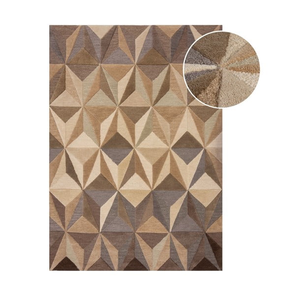 Bež vunen tepih 120x170 cm Reverie – Flair Rugs