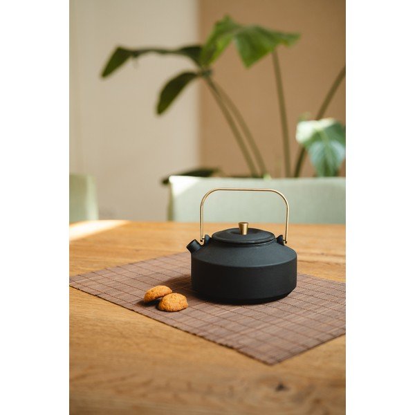 Crni čajnik od lijevanog željeza s cjedilom 1 l Shangdong – Bredemeijer-image-3