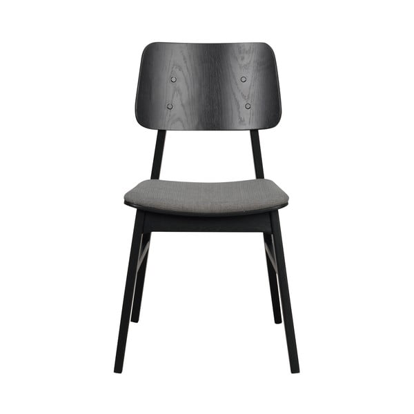 Crna blagavaonska stolica s tamnosivim sjedalom Rowico Nagano-image-4