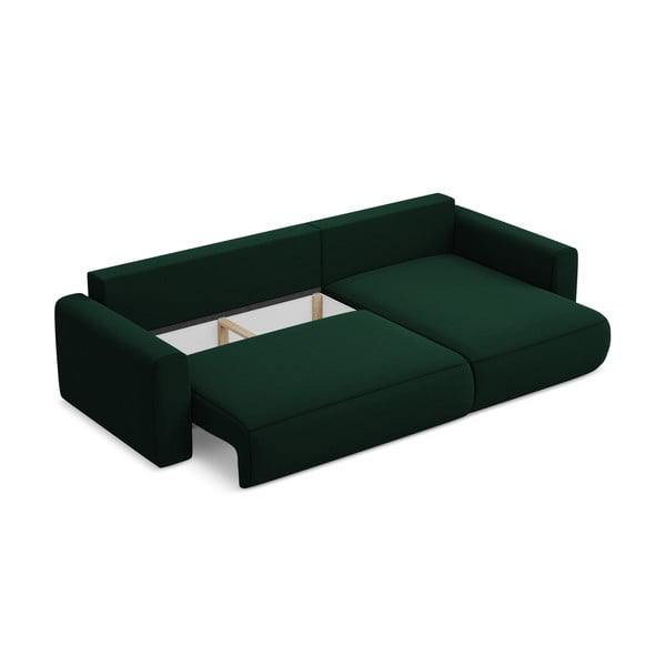 Zelena baršunasti sklopiva/s prostorom za odlaganje kutna garnitura (s desnim kutom/s ležaljkom) Kapua – Makamii-image-4