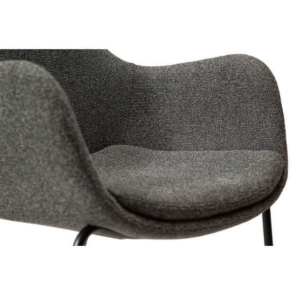 Siva fotelja od bouclé tkanine Zimmer – DAN-FORM Denmark-image-1
