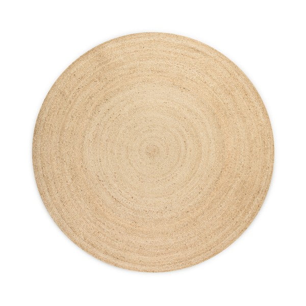 Obostrani okrugli tepih od jute u prirodnoj boji ø 140 cm Braided Ivory – Hanse Home