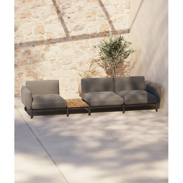 Tamno siva podstavljena vrtna sofa Sorells – Kave Home-image-1