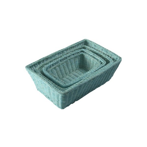 Set od 4 tirkizne košare od ratana Compactor Saga-image-1