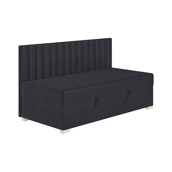 Tamno plavi dječji krevet s prostorom za pohranu s madracem 90x200 cm Chill – Ghado-image-3