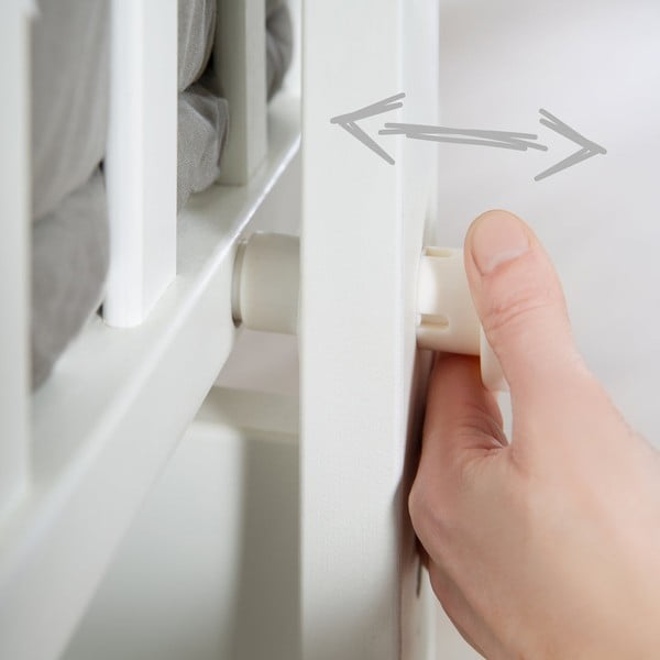 Bijela kolijevka na kotačićima/s baldihanom 40x90 cm Adam & Eule – Roba-image-3