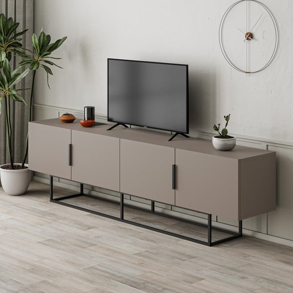 Siva/bež TV komoda 200x55 cm Titan – Marckeric-image-3