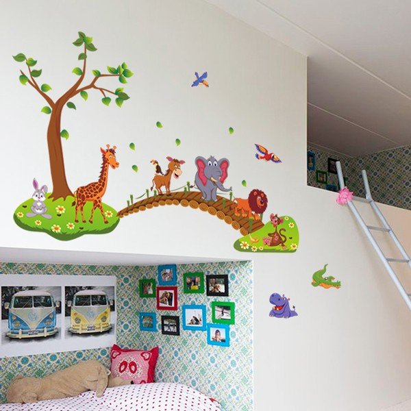 Set zidnih dječjih naljepnica Ambiance Wooden Bridge-image-3