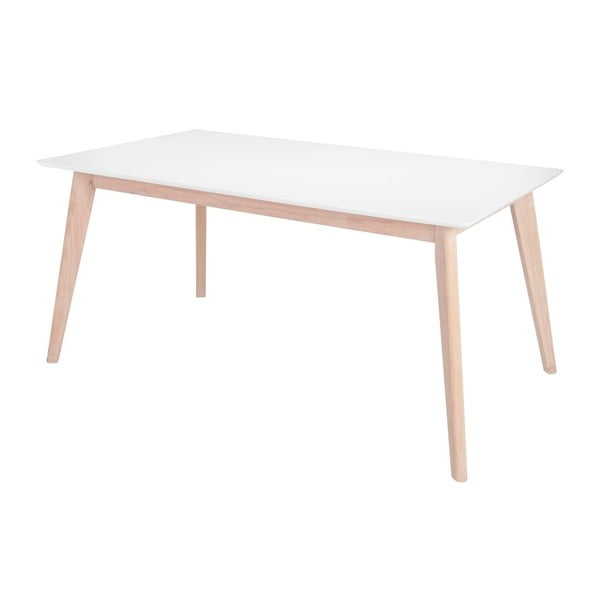 Bijeli stol za blagovanje na hrastovim nogama Interstil Century, dužine 160 cm