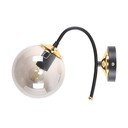 Crna/siva zidna lampa ø 15 cm Yoyo – Squid Lighting