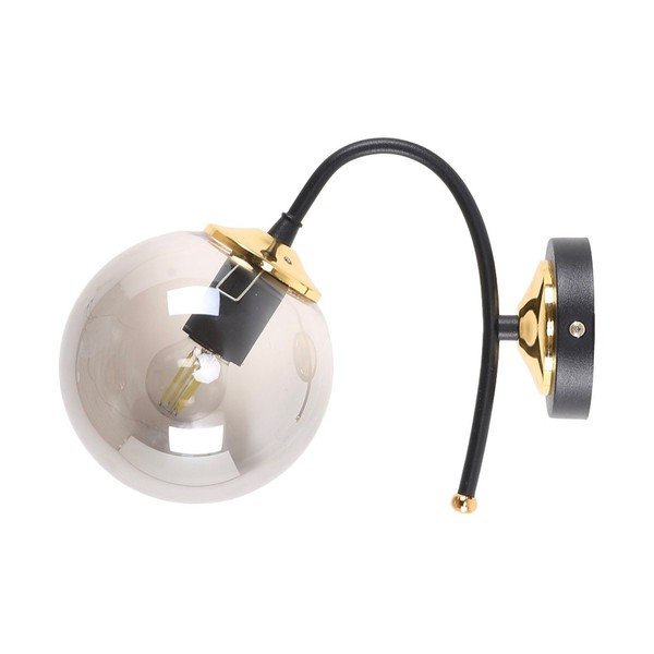 Crna/siva zidna lampa ø 15 cm Yoyo – Squid Lighting