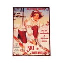 Metalni ukrasni znak 25x33 cm Ski – Antic Line