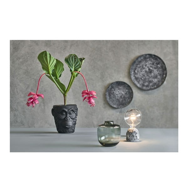 Crna cementna posuda za cvijeće Villa Collection Calbe, visina 22 cm-image-1