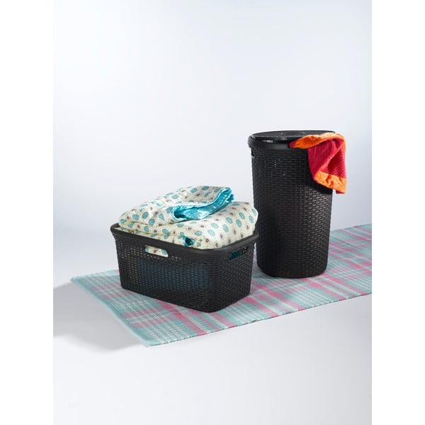 Smeđa košara za rublje Curver Hamper, 60 l-image-2