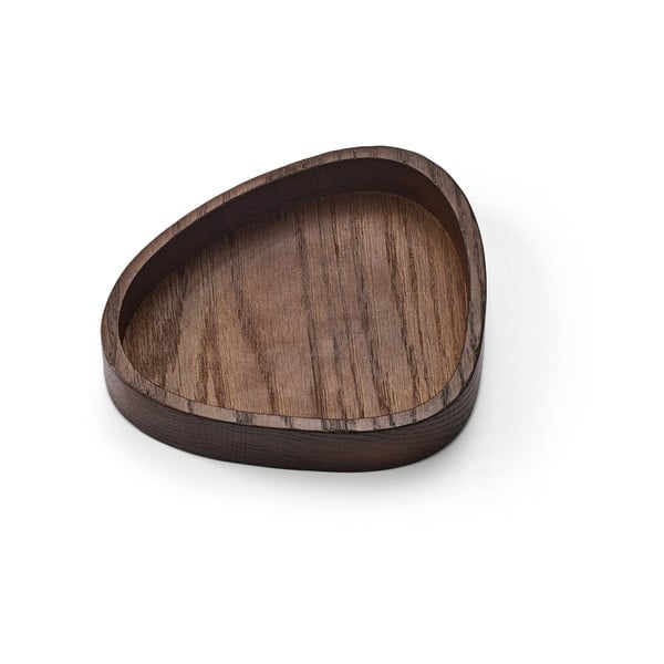 Smeđa dekorativna drvena kutija za pohranu 14x12,5x3 cm Curve S – LIND DNA-image-1
