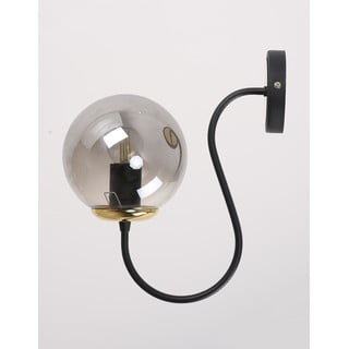Crna/siva zidna lampa ø 15 cm Oslo – Squid Lighting