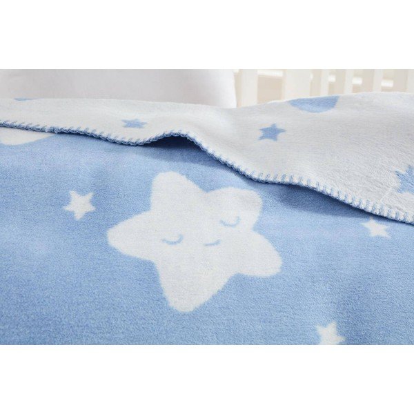 Svijetlo plava deka za bebe od flisa 100x120 cm Star – Mijolnir-image-2