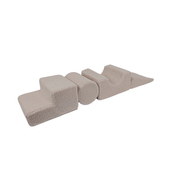 Sivi tekstilni set mekanih igrački od pjene 45x170x30 cm Montessori – Meowbaby