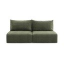 Zelena sklopiva/s prostorom za odlaganje sofa 216 cm Kalena – Makamii