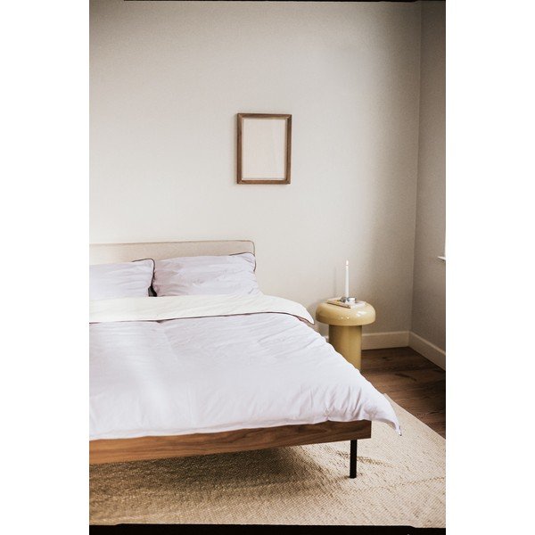 Bračni krevet od iverice u dekoru oraha bez uzglavlja s podnicom 160x200 cm u tamnoj prirodnoj boji Streiko – noo.ma-image-2