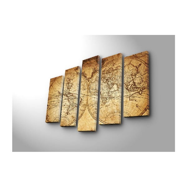 Višedijelna slika Big Map Of The World, 105 x 70 cm-image-3
