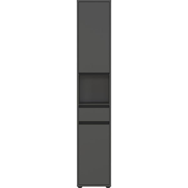 Antracitno sivi visok/uski kupaonski ormarić 33x181 cm Lemont – Germania